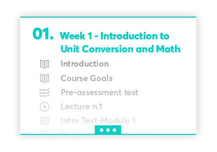 A course outline template for traditional academic courses showing the example of a math course.